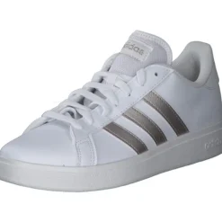 Adidas Core Grand Court Base 2 W, Sneakers Low, Damen, weiß / gold
