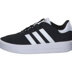 Adidas Court Platform Suede, Schnürschuhe, Schwarz