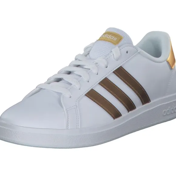 Adidas Grand Court 2.0 K, Schnürschuhe, Damen, ftwr white/ftwr white/matte go