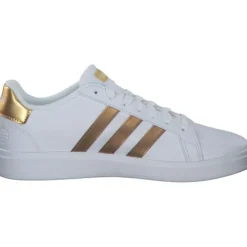 Adidas Grand Court 2.0 K, Schnürschuhe, Damen, ftwr white/ftwr white/matte go