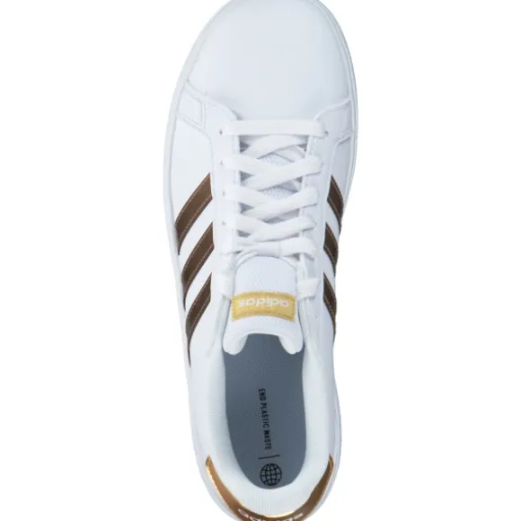 Adidas Grand Court 2.0 K, Schnürschuhe, Damen, ftwr white/ftwr white/matte go