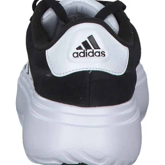 Adidas Grand Court Platform Suede, Schnürschuhe, Damen, Schwarz