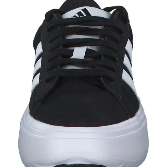 Adidas Grand Court Platform Suede, Schnürschuhe, Damen, Schwarz