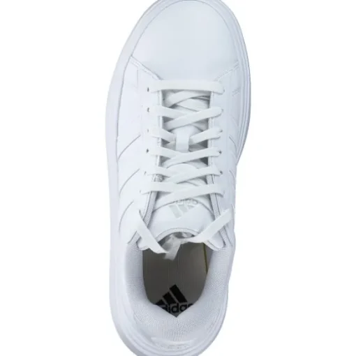 Adidas Grand Court Platform Suede, Schnürschuhe, Damen, Weiß