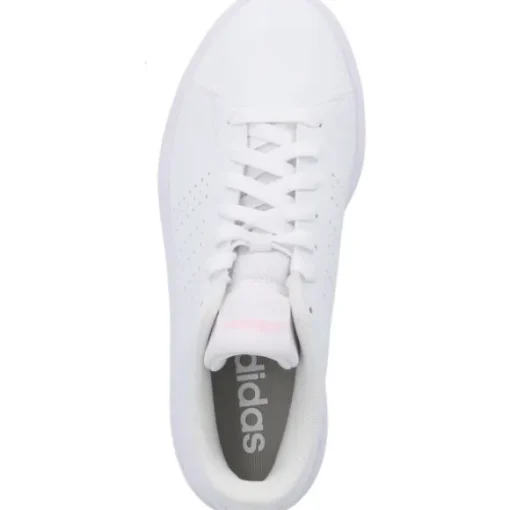 adidas IF4136 Advantage Base 2.0, Schnürschuhe, Damen, white/white/clear pink