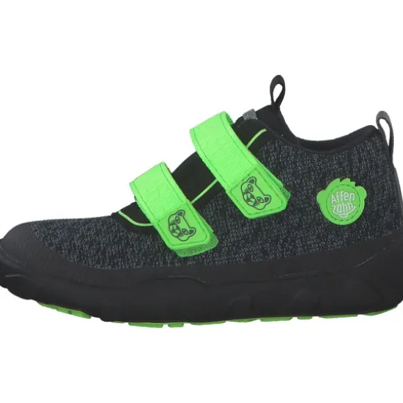 Affenzahn 00844-80079 Knit Happy Panther, Slipper (Kinder), Kinder, schwarz/grün