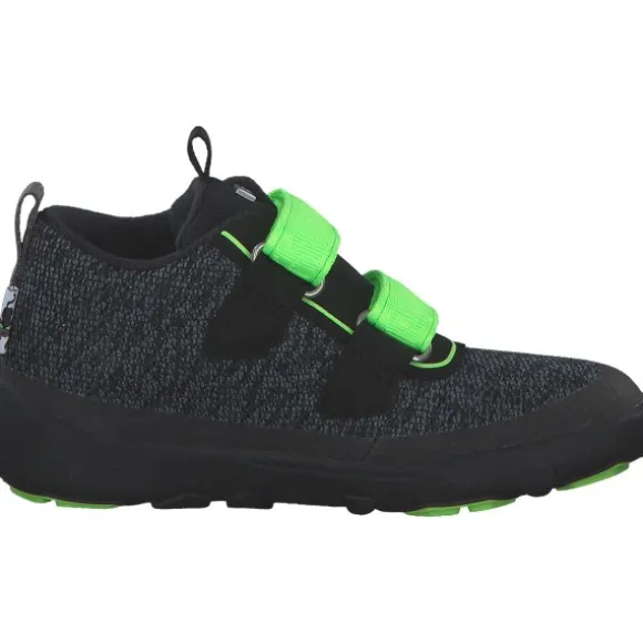 Affenzahn 00844-80079 Knit Happy Panther, Slipper (Kinder), Kinder, schwarz/grün