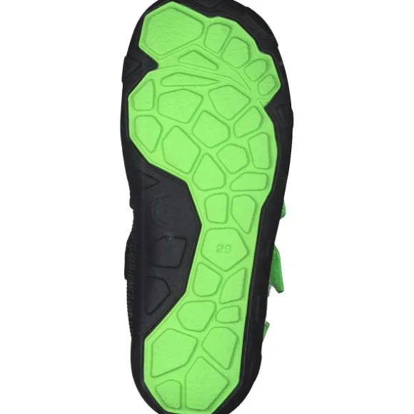 Affenzahn 00844-80079 Knit Happy Panther, Slipper (Kinder), Kinder, schwarz/grün