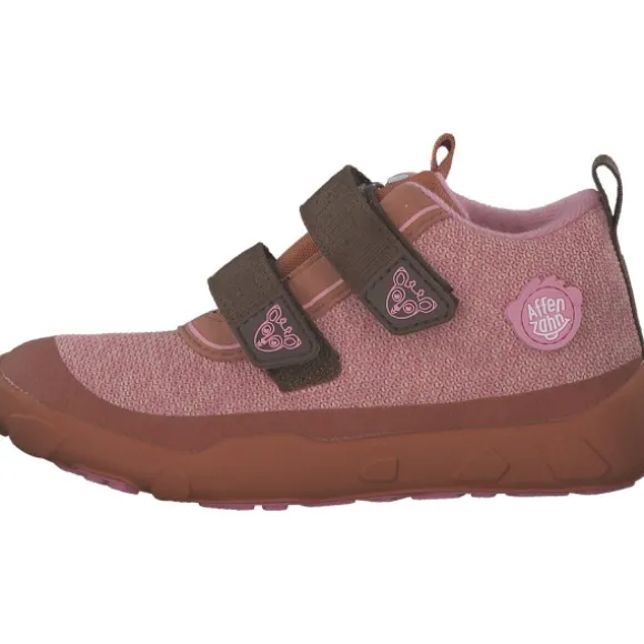 Affenzahn 00844-40141 Knit Happy Reh, Slipper (Kinder), Kinder, pink/braun
