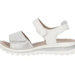 Ara Tampa 47207, Keilsandaletten, Damen, WEISS NEBBIA