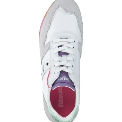 Blauer Melrose S3MELROSE02, Schnürschuhe, Damen, Weiß (Multi)
