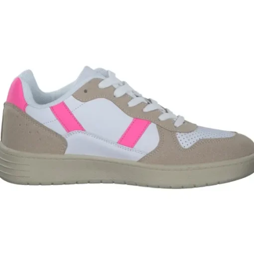 British Knights B47-3616-01 Raww, Schnürschuhe, Damen, white/beige/neon pink