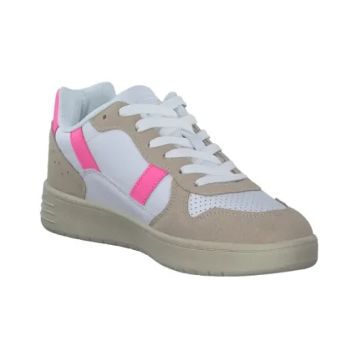 British Knights B47-3616-01 Raww, Schnürschuhe, Damen, white/beige/neon pink