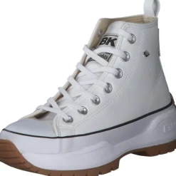 British Knights Kaya Mid Fly B49, Sneakers High, Damen, Weiß / Schwarz