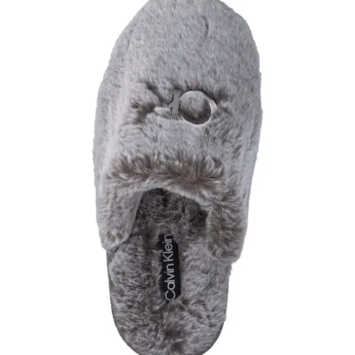 Calvin Klein HW0HW01227, Komfort-Pantoletten, Damen, Grau
