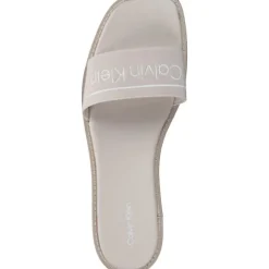 Calvin Klein HW0HW00817, Plateau-Pantoletten, Damen, Crystal grey