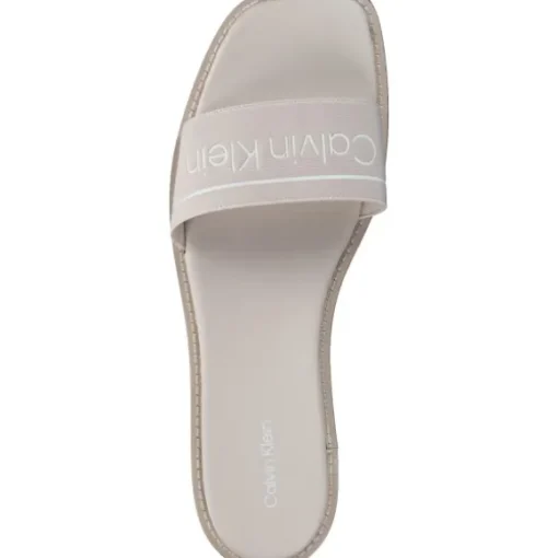 Calvin Klein HW0HW00817, Plateau-Pantoletten, Damen, Crystal grey