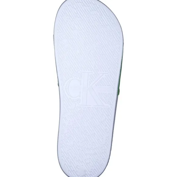 Calvin Klein YW0YW01403, Badeschuhe, Damen, WHITE/GREEN