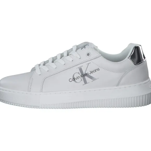 Calvin Klein YW0YW01224, Schnürschuhe, Damen, white/silver