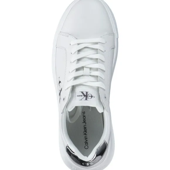 Calvin Klein YW0YW01224, Schnürschuhe, Damen, white/silver