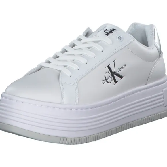 Calvin Klein YW0YW015160K9, Schnürschuhe, Damen, bright white / silver