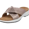 Caprice 27206, Plateau-Pantoletten, Damen, Grau (Taupe Metallic)