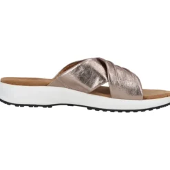 Caprice 27206, Plateau-Pantoletten, Damen, Grau (Taupe Metallic)