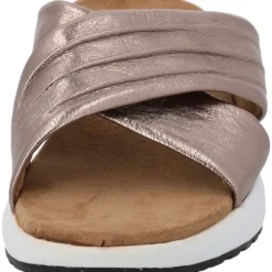 Caprice 27206, Plateau-Pantoletten, Damen, Grau (Taupe Metallic)