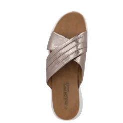 Caprice 27206, Plateau-Pantoletten, Damen, Grau (Taupe Metallic)