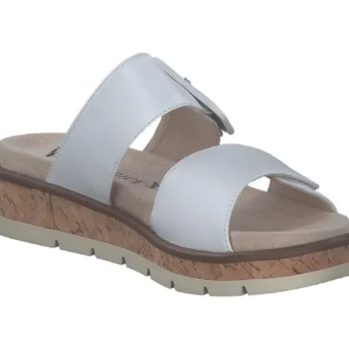 Caprice 27206, Plateau-Pantoletten, Damen, WHITE NAPPA