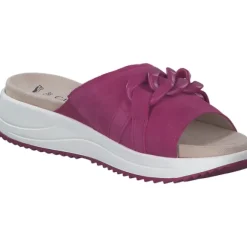 Caprice 27204, Plateau-Pantoletten, Damen, FUCHSIA SUEDE