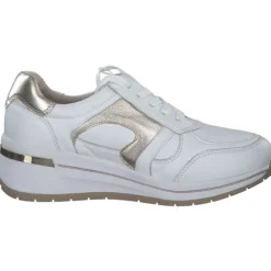 Caprice 23300, Schnürschuhe, Damen, WHITE/LIGHT GOLD
