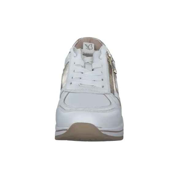 Caprice 23300, Schnürschuhe, Damen, WHITE/LIGHT GOLD