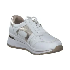 Caprice 23300, Schnürschuhe, Damen, WHITE/LIGHT GOLD