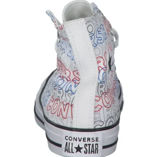 Converse CTAS HI, Sneakers High, Weiß (Weiß/Rot/Blau)