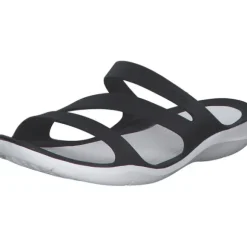 Crocs Swiftwater Sandal 203998, Badeschuhe, Damen, black/white