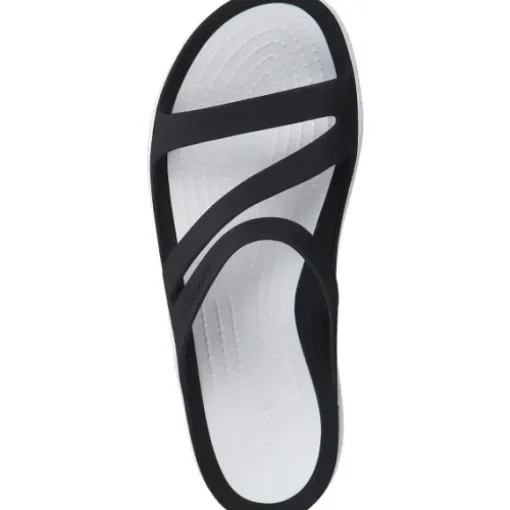 Crocs Swiftwater Sandal 203998, Badeschuhe, Damen, black/white