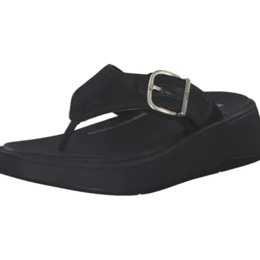 Fit Flop F-Mode Buckle Shimmer HG7, Zehentrenner, Damen, BLACK