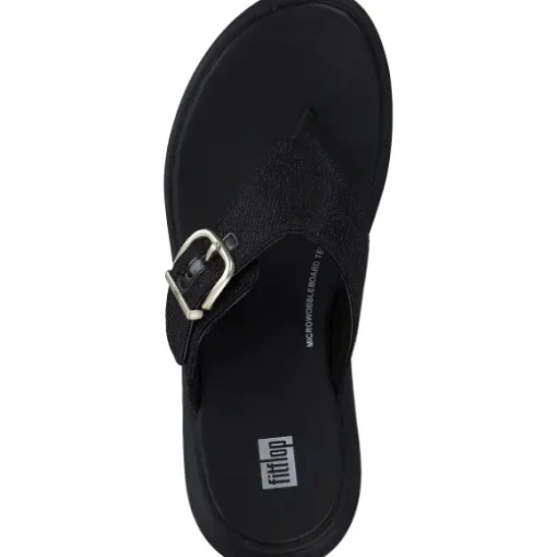 Fit Flop F-Mode Buckle Shimmer HG7, Zehentrenner, Damen, BLACK