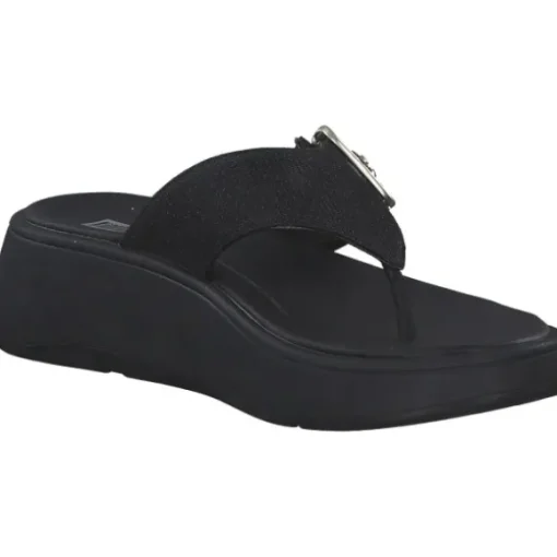 Fit Flop F-Mode Buckle Shimmer HG7, Zehentrenner, Damen, BLACK