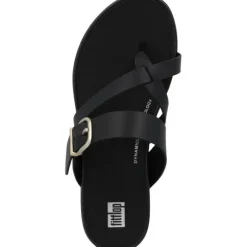 Fit Flop Gracie Buckle HM5, Zehentrenner, Damen, Schwarz