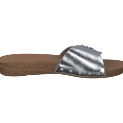 Fit Flop Iqushion Adkustable Buckle HT2, Plateau-Pantoletten, Damen, SILVER
