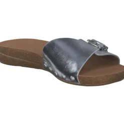 Fit Flop Iqushion Adkustable Buckle HT2, Plateau-Pantoletten, Damen, SILVER