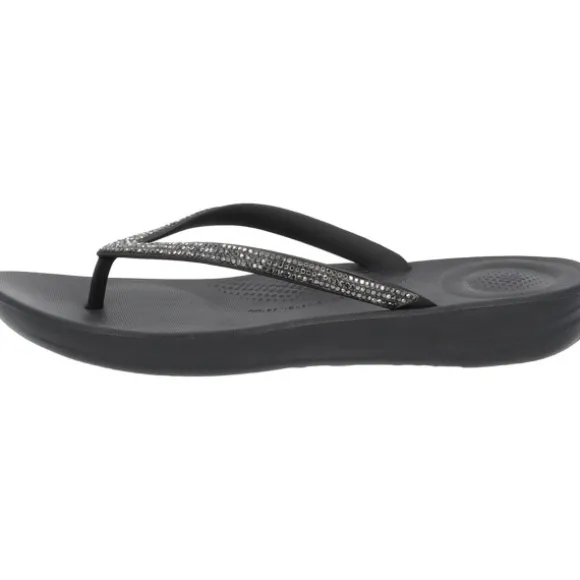 Fit Flop Iqushion Sparkle R08, Badeschuhe, Damen, Schwarz