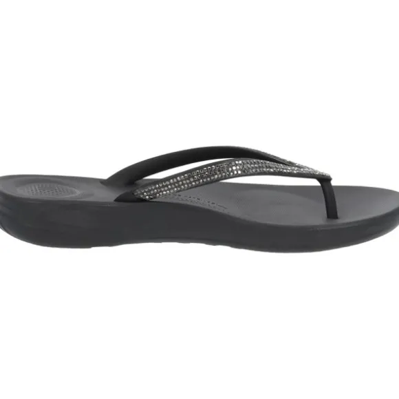 Fit Flop Iqushion Sparkle R08, Badeschuhe, Damen, Schwarz