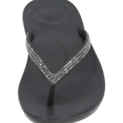 Fit Flop Iqushion Sparkle R08, Badeschuhe, Damen, Schwarz