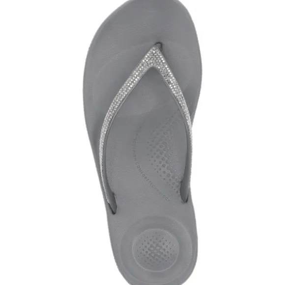 Fit Flop Iqushion Sparkle R08, Badeschuhe, Damen, Schwarz