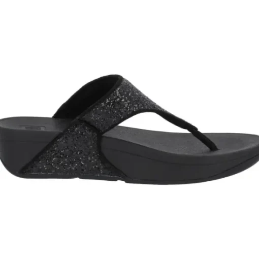 Fit Flop Lulu Glitter X03, Badeschuhe, Damen, Schwarz