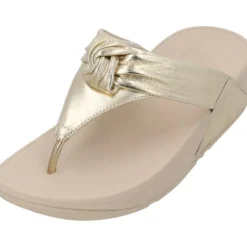Fit Flop Lulu Paddes Knot HN8, Zehentrenner, Damen, platino metallic (beige)