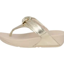 Fit Flop Lulu Paddes Knot HN8, Zehentrenner, Damen, platino metallic (beige)
